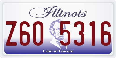 IL license plate Z605316