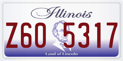 IL license plate Z605317
