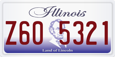 IL license plate Z605321