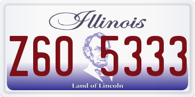 IL license plate Z605333