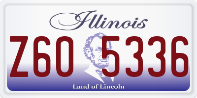 IL license plate Z605336
