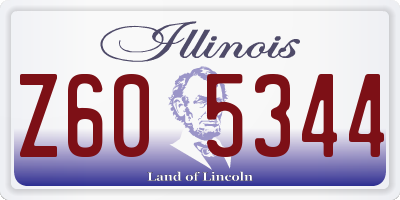 IL license plate Z605344