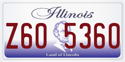 IL license plate Z605360