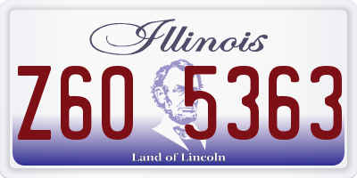 IL license plate Z605363