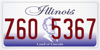 IL license plate Z605367