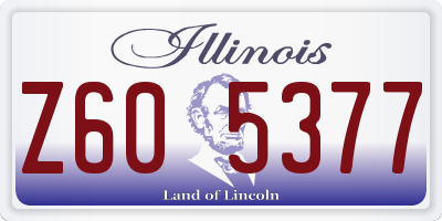 IL license plate Z605377