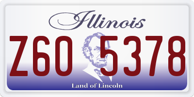 IL license plate Z605378