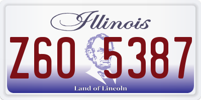 IL license plate Z605387