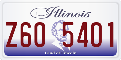 IL license plate Z605401