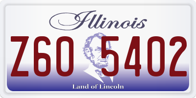 IL license plate Z605402