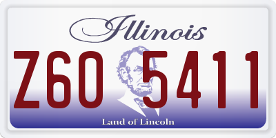 IL license plate Z605411