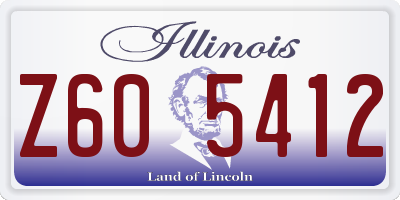 IL license plate Z605412