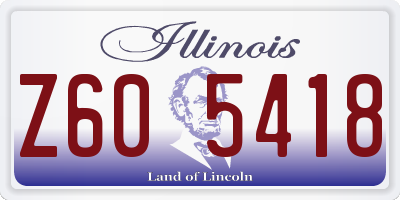 IL license plate Z605418