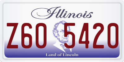IL license plate Z605420