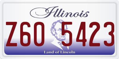 IL license plate Z605423
