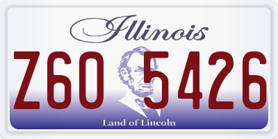 IL license plate Z605426