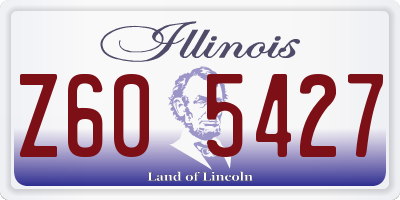 IL license plate Z605427