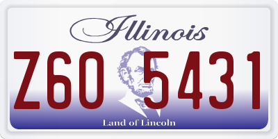 IL license plate Z605431
