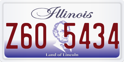 IL license plate Z605434