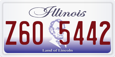 IL license plate Z605442