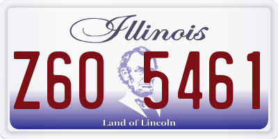 IL license plate Z605461