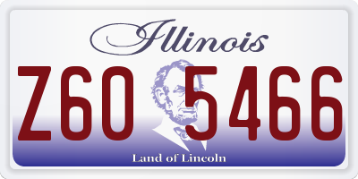 IL license plate Z605466