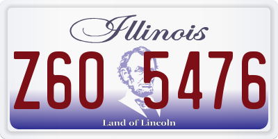 IL license plate Z605476