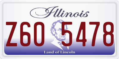 IL license plate Z605478