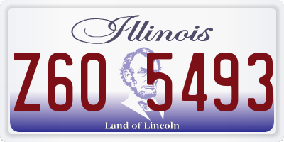 IL license plate Z605493