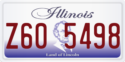 IL license plate Z605498
