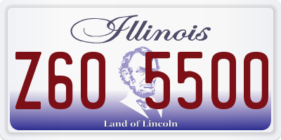 IL license plate Z605500