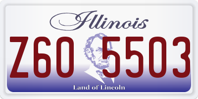 IL license plate Z605503