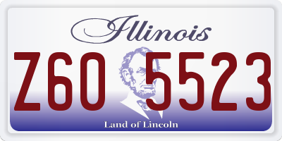 IL license plate Z605523