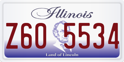 IL license plate Z605534