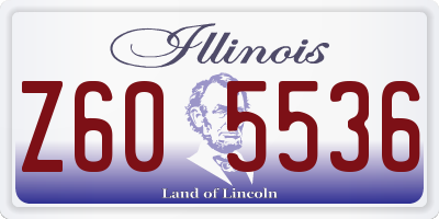 IL license plate Z605536