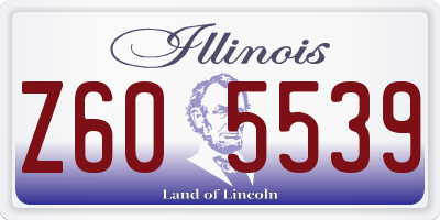 IL license plate Z605539