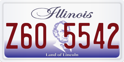 IL license plate Z605542