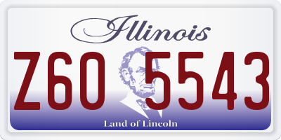 IL license plate Z605543