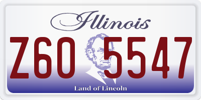 IL license plate Z605547