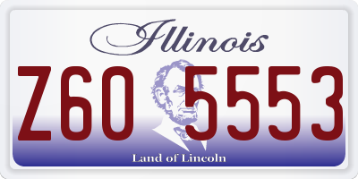 IL license plate Z605553