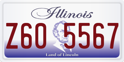 IL license plate Z605567