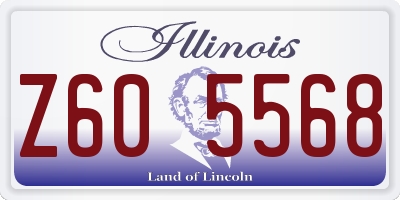 IL license plate Z605568