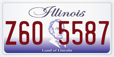 IL license plate Z605587