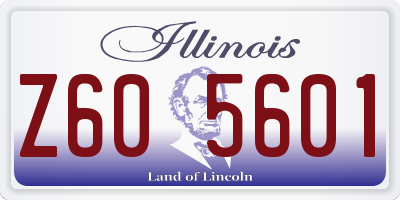 IL license plate Z605601