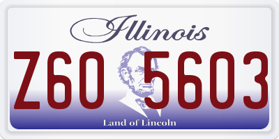 IL license plate Z605603