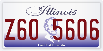 IL license plate Z605606