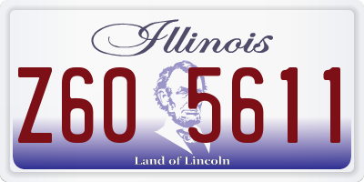 IL license plate Z605611