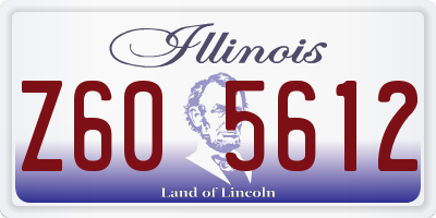 IL license plate Z605612