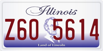 IL license plate Z605614