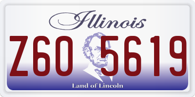 IL license plate Z605619